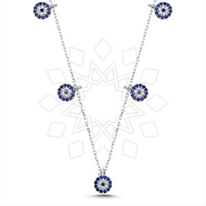 925 Sterling Silver Evil Eye Pendant Necklace
