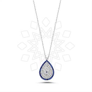 925 Sterling Silver Evil Eye Pendant Necklace