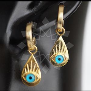 925 Sterling Silver Evil Eye Single Drop Earrings