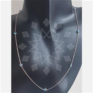 925 Sterling Silver Evil Eye Statement Necklace