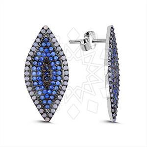 925 Sterling Silver Evil Eye Stud Earrings