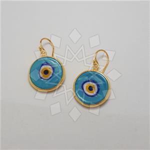 925 Sterling Silver Evil Eye Unique Earrings