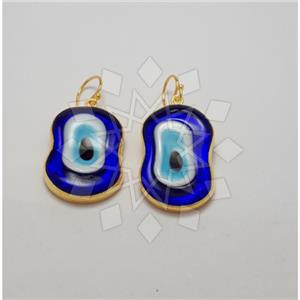 925 Sterling Silver Evil Eye Unique Earrings