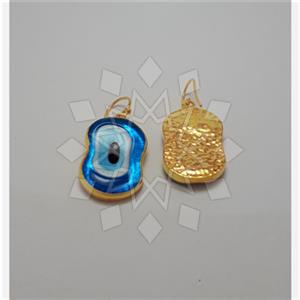 925 Sterling Silver Evil Eye Dangle Earrings