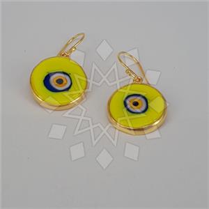 925 Sterling Silver Evil Eye Dangle Earrings
