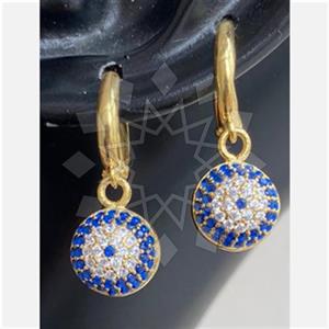 925 Sterling Silver Evil Eye Statement Earrings