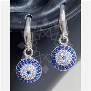 925 Sterling Silver Evil Eye Statement Earrings
