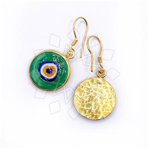 925 Sterling Silver Evil Eye Unique Earrings