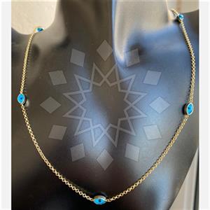 925 Sterling Silver Evil Eye Statement Necklace