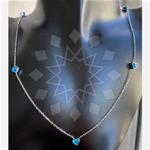 925 Sterling Silver Evil Eye Statement Necklace