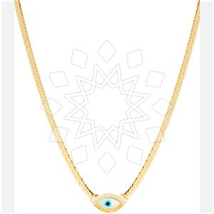 925 Sterling Silver Evil Eye Pendant Necklace