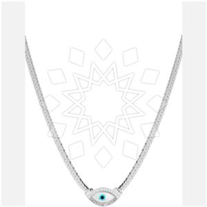 925 Sterling Silver Evil Eye Pendant Necklace