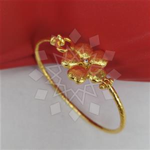 925 Sterling Silver Flower Bangle Bracelets