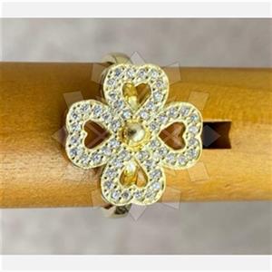 925 Sterling Silver Flower Cocktail Rings