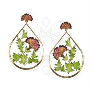 925 Sterling Silver Flower Dangle Earrings