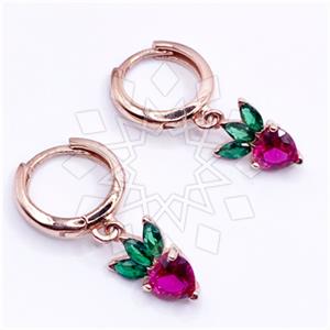 925 Sterling Silver Flower Dangle Earrings