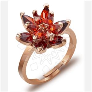 925 Sterling Silver Flower Multi Gemstone Rings