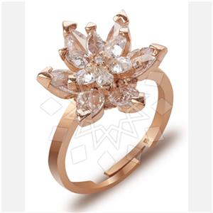 925 Sterling Silver Flower Multi Gemstone Rings