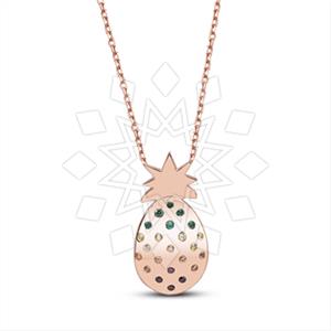 925 Sterling Silver Pineapple Pendant Necklace