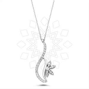 925 Sterling Silver Flower Pendant Necklace