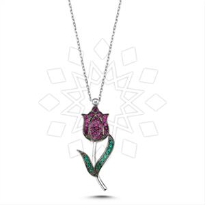 Customize & Buy 925 Sterling Silver Flower Pendant Necklace