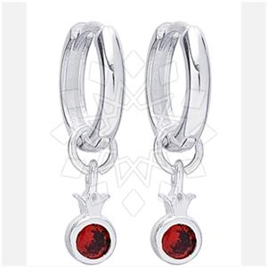 925 Sterling Silver Flower Single Drop Earrings