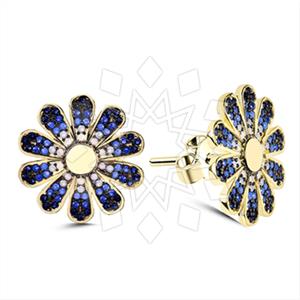 925 Sterling Silver Flower Stud Earrings