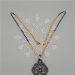 925 Sterling Silver Flower Unique Necklace