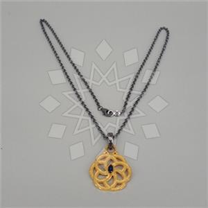 925 Sterling Silver Flower Pendant Necklace