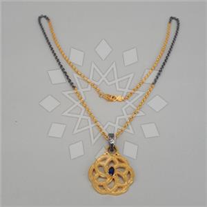 925 Sterling Silver Flower Pendant Necklace