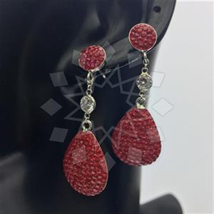925 Sterling Silver Gem and Crystals Dangle Earrings