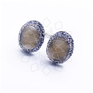 925 Sterling Silver Gem and Crystals Double Gemstone Rings