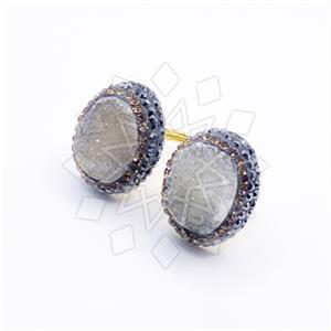 925 Sterling Silver Gem and Crystals Double Gemstone Rings