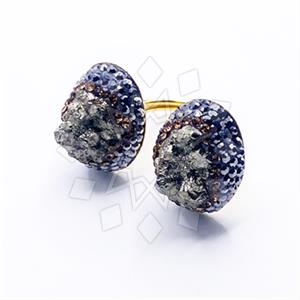 925 Sterling Silver Gem and Crystals Double Gemstone Rings