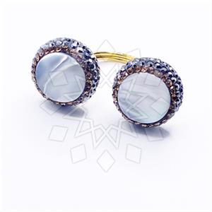 925 Sterling Silver Gem and Crystals Double Gemstone Rings