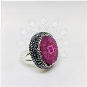 925 Sterling Silver Gem and Crystals Gemstone Rings