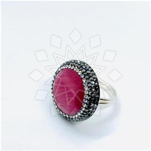 925 Sterling Silver Gem and Crystals Gemstone Rings