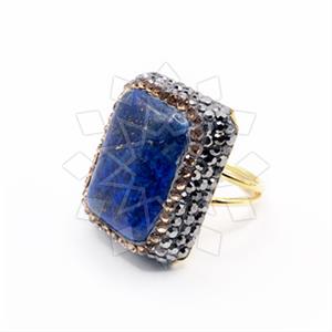 925 Sterling Silver Gem and Crystals Gemstone Rings