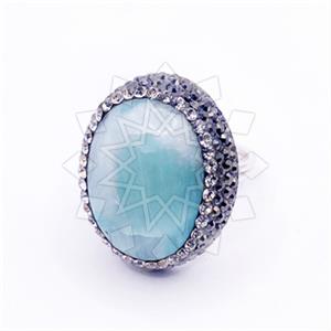925 Sterling Silver Gem and Crystals Gemstone Rings