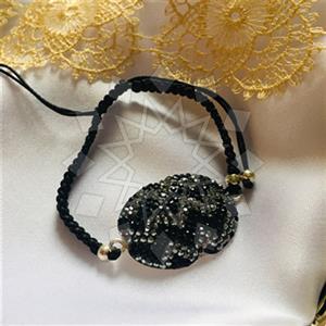 925 Sterling Silver Gem and Crystals Macrame String Bracelets