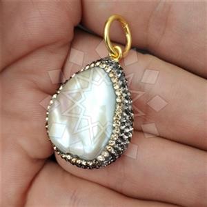925 Sterling Silver Designer  Single Drop Gem Pendant