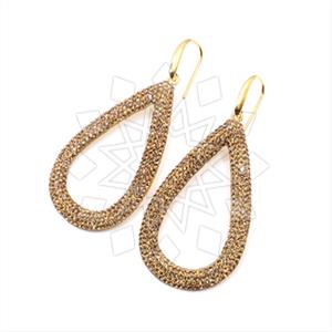 925 Sterling Silver Gem and Crystals Statement Earring