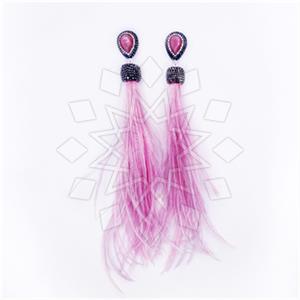 925 Sterling Silver Gem and Crystals Tassel Earring