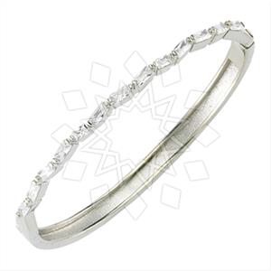 925 Sterling Silver Geometric Bangle Bracelets