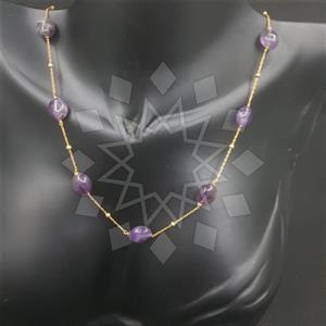 925 Sterling Silver Geometric Beaded Necklace