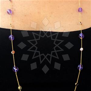 925 Sterling Silver Geometric Beaded Necklace