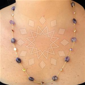925 Sterling Silver Geometric Beaded Necklace