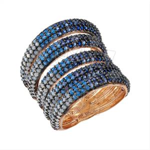 925 Sterling Silver Geometric Cocktail Rings