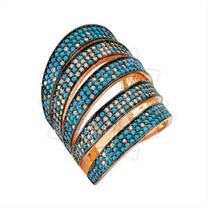 925 Sterling Silver Geometric Cocktail Rings