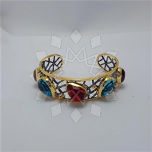 925 Sterling Silver Geometric Cuff Bracelets